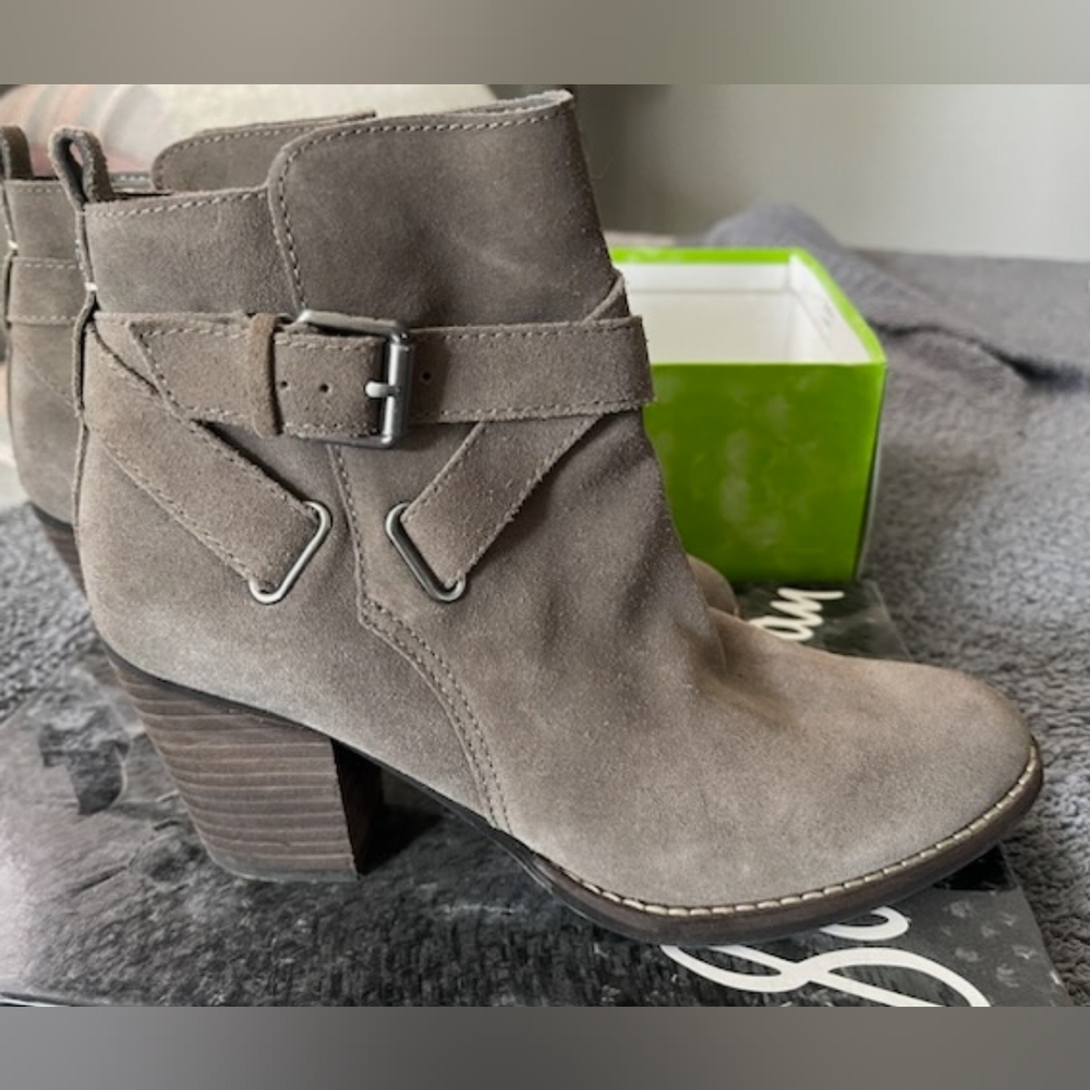 Sam Edelman Women's Suede Ankle Boots - Morris Flint Gray. Size 7 1/2. Used.